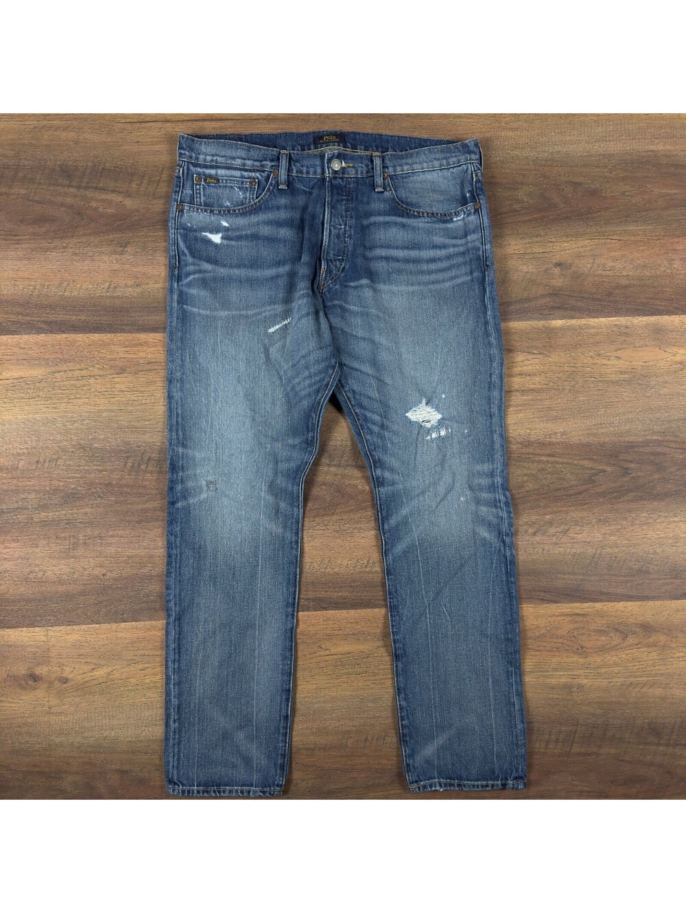 Polo Ralph Lauren Sullivan Slim Jeans Mens 35x32 Medium Wash - Picture 3 of 7
